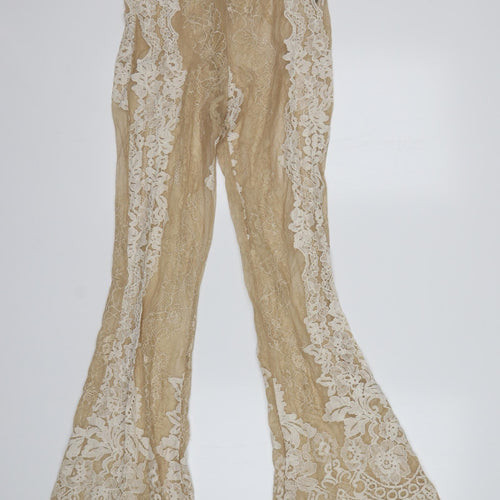 Missguided Womens Multicoloured Floral Nylon Trousers  Size 6 L30 in Regular