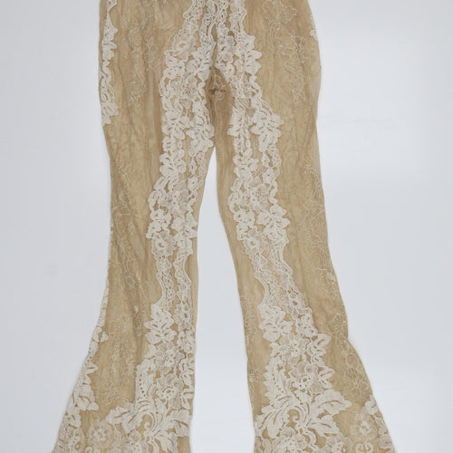 Missguided Womens Multicoloured Floral Nylon Trousers  Size 6 L30 in Regular