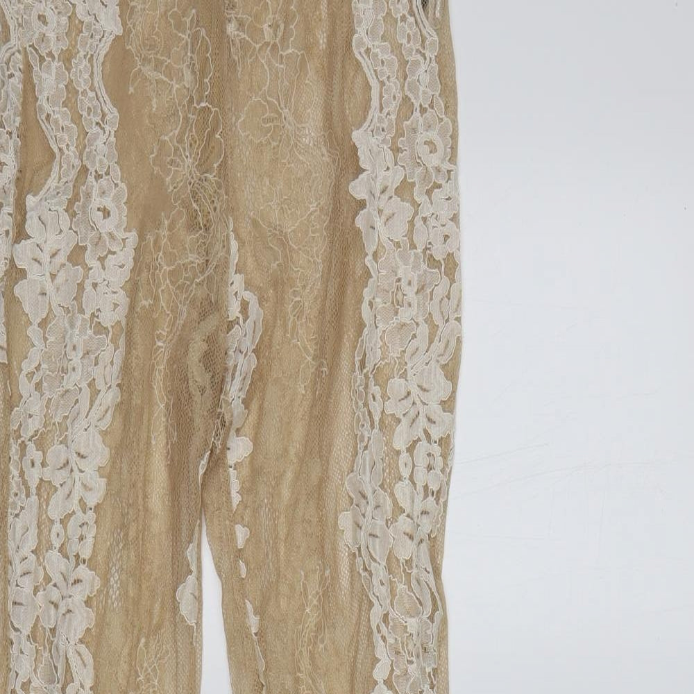 Missguided Womens Multicoloured Floral Nylon Trousers  Size 6 L30 in Regular