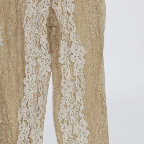 Missguided Womens Multicoloured Floral Nylon Trousers  Size 6 L30 in Regular