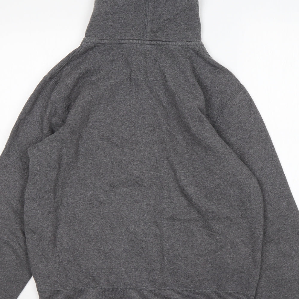 Nike Mens Grey  Cotton Full Zip Hoodie Size M