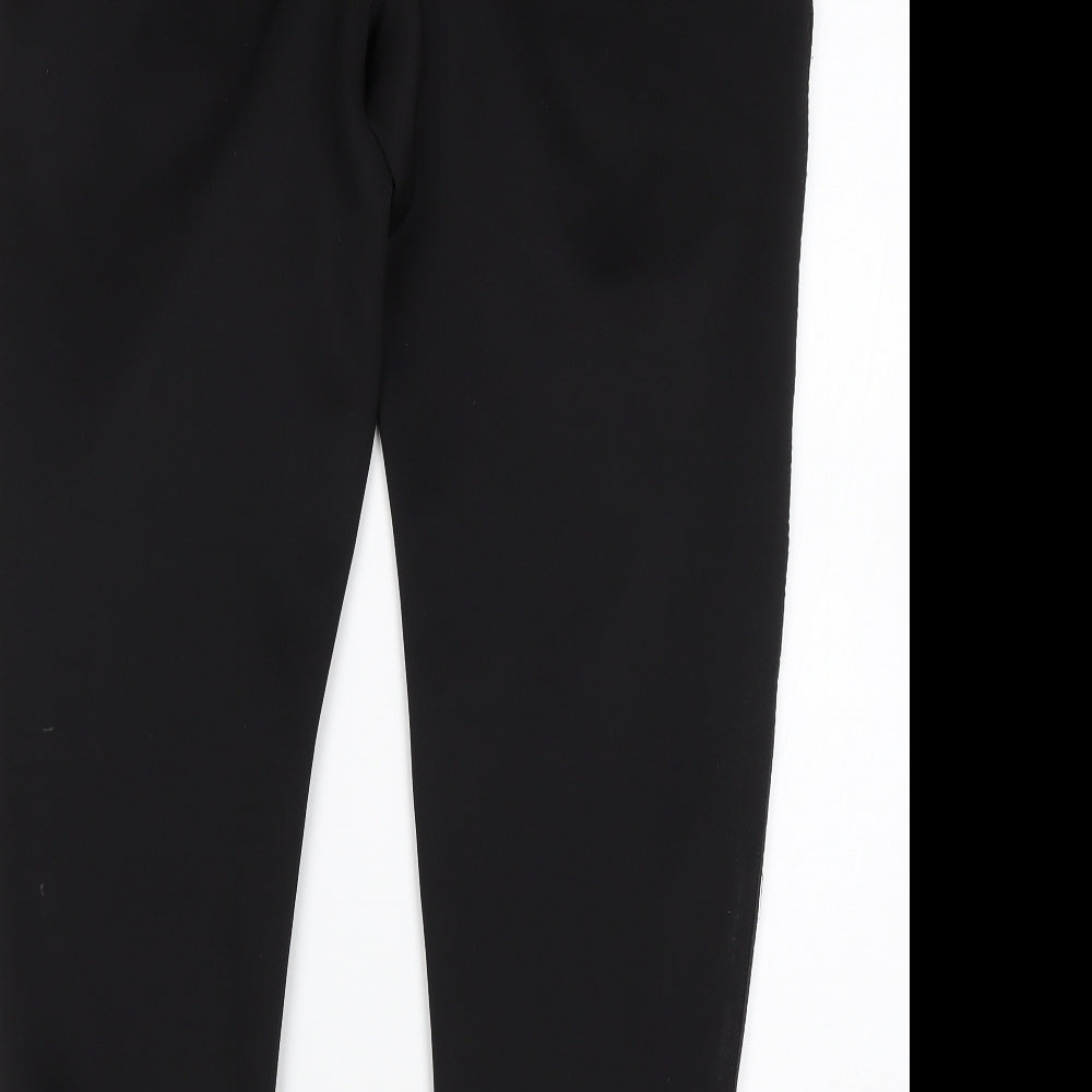 SikSilk Mens Black  Polyester Sweatpants Trousers Size L L28 in Regular