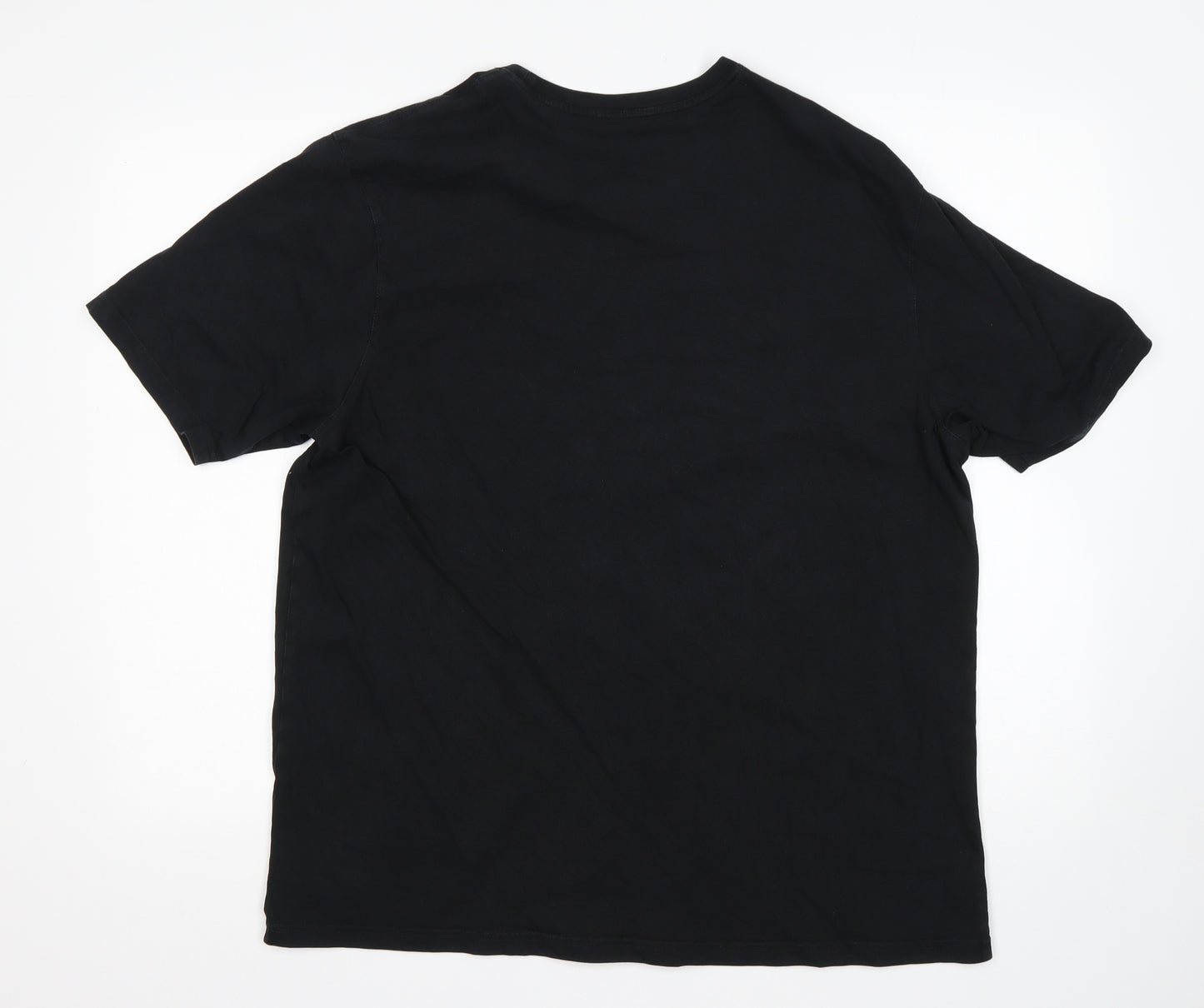 M&S Mens Black    T-Shirt Size L Round Neck