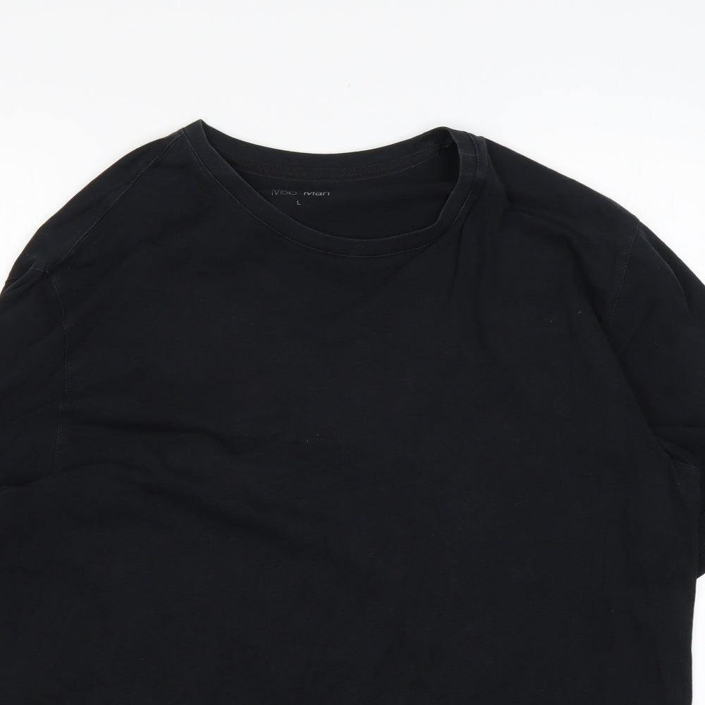 M&S Mens Black    T-Shirt Size L Round Neck
