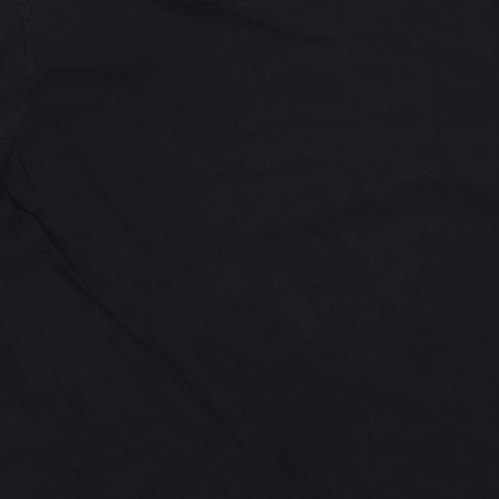 M&S Mens Black    T-Shirt Size L Round Neck