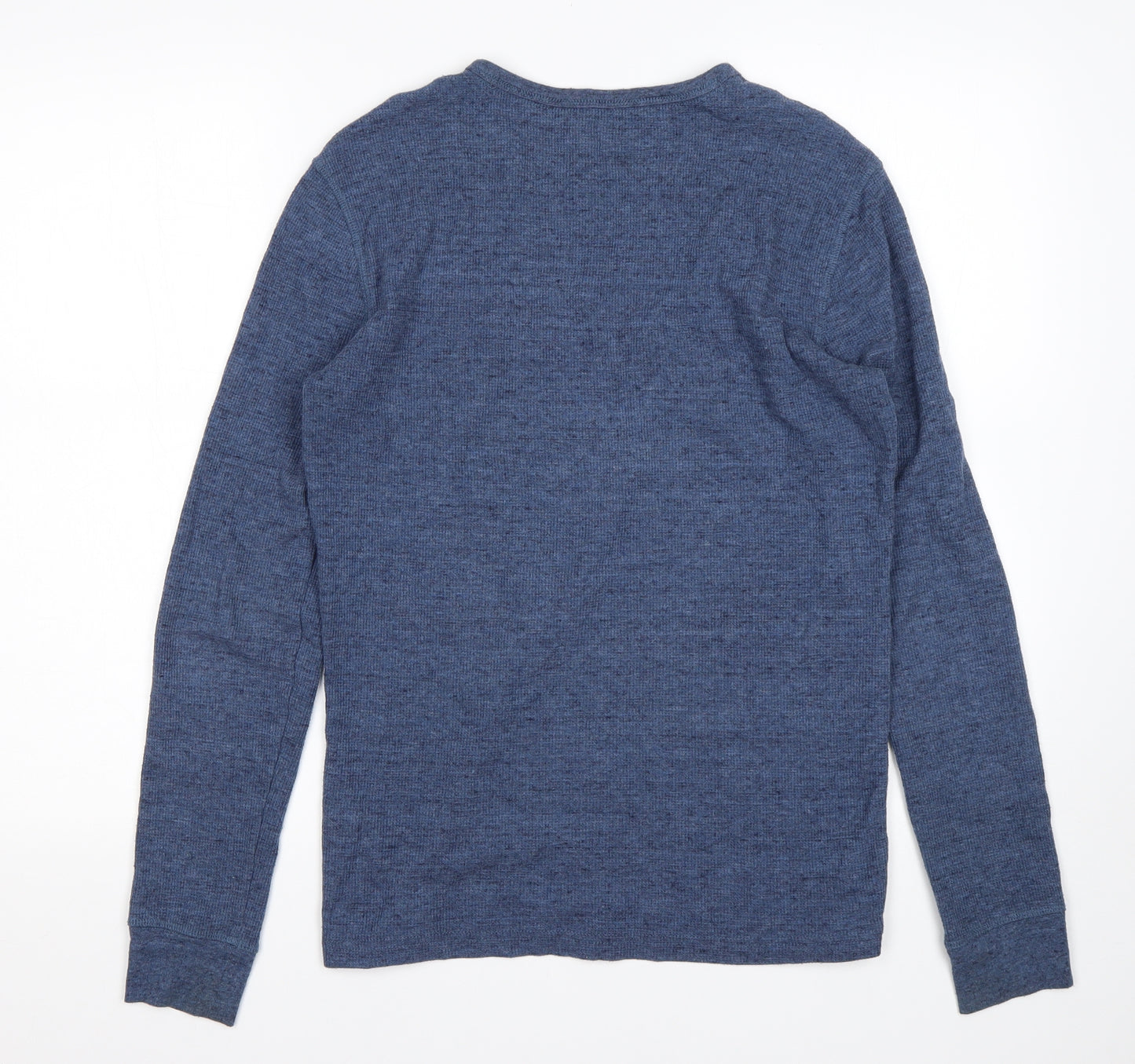 H&M Mens Blue  Polyester  T-Shirt Size S Round Neck