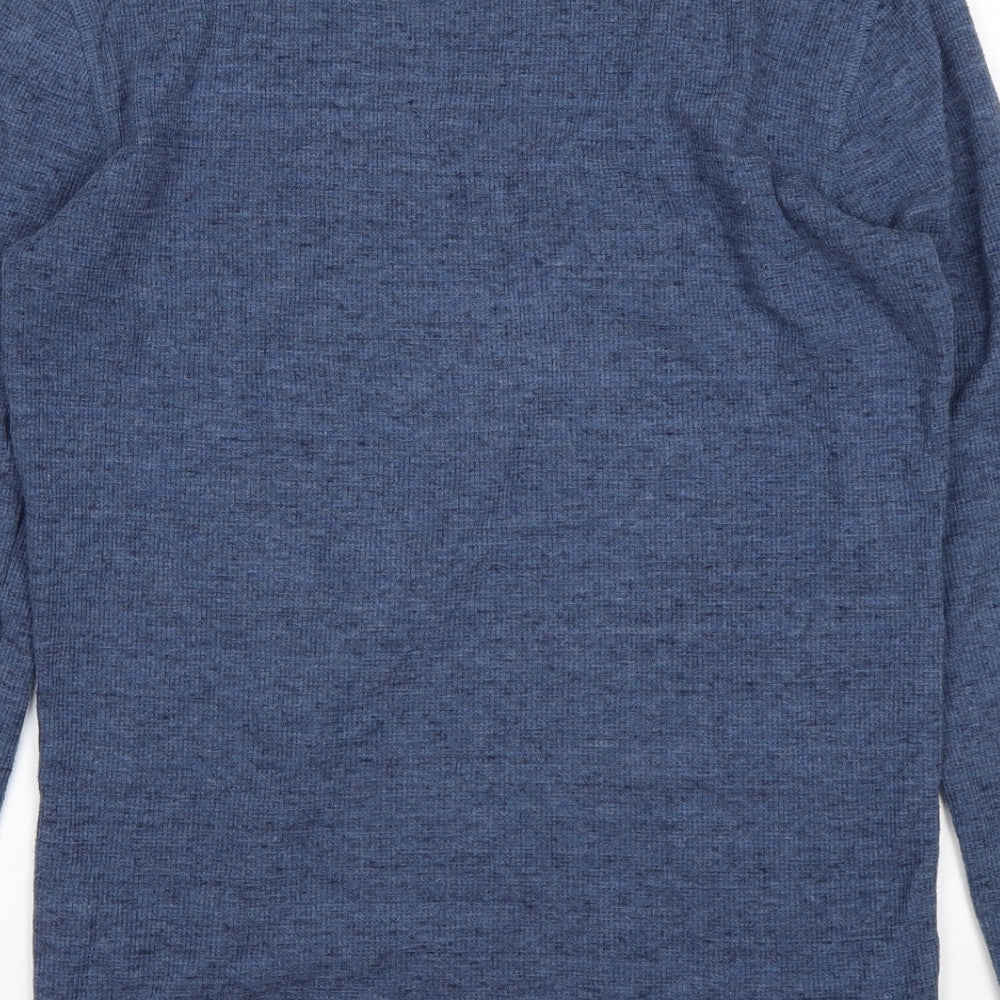 H&M Mens Blue  Polyester  T-Shirt Size S Round Neck