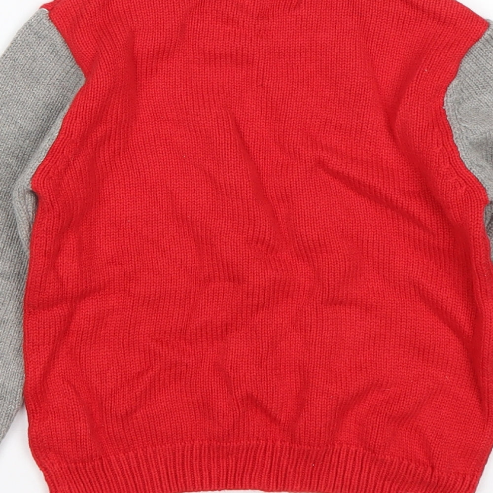 Cath Kids Boys Multicoloured Round Neck  Cotton Pullover Jumper Size 5-6 Years