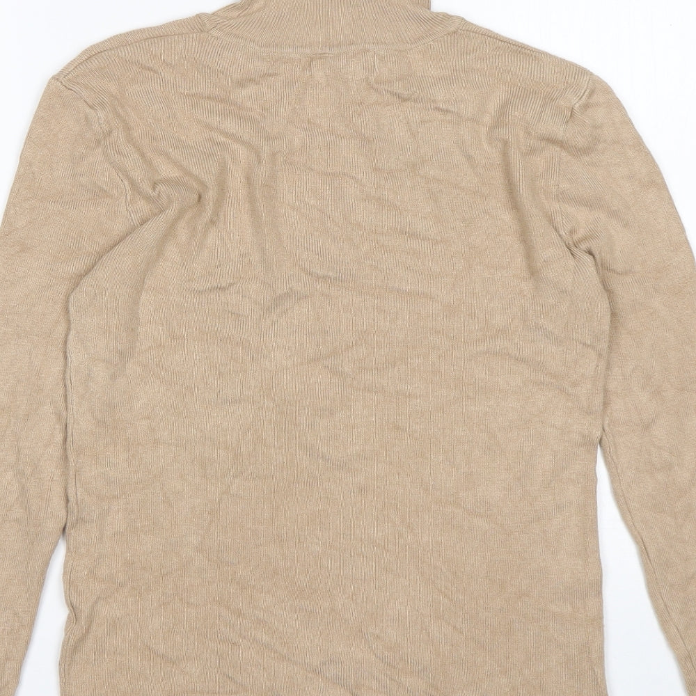 Primark Womens Beige Roll Neck   Pullover Jumper Size M