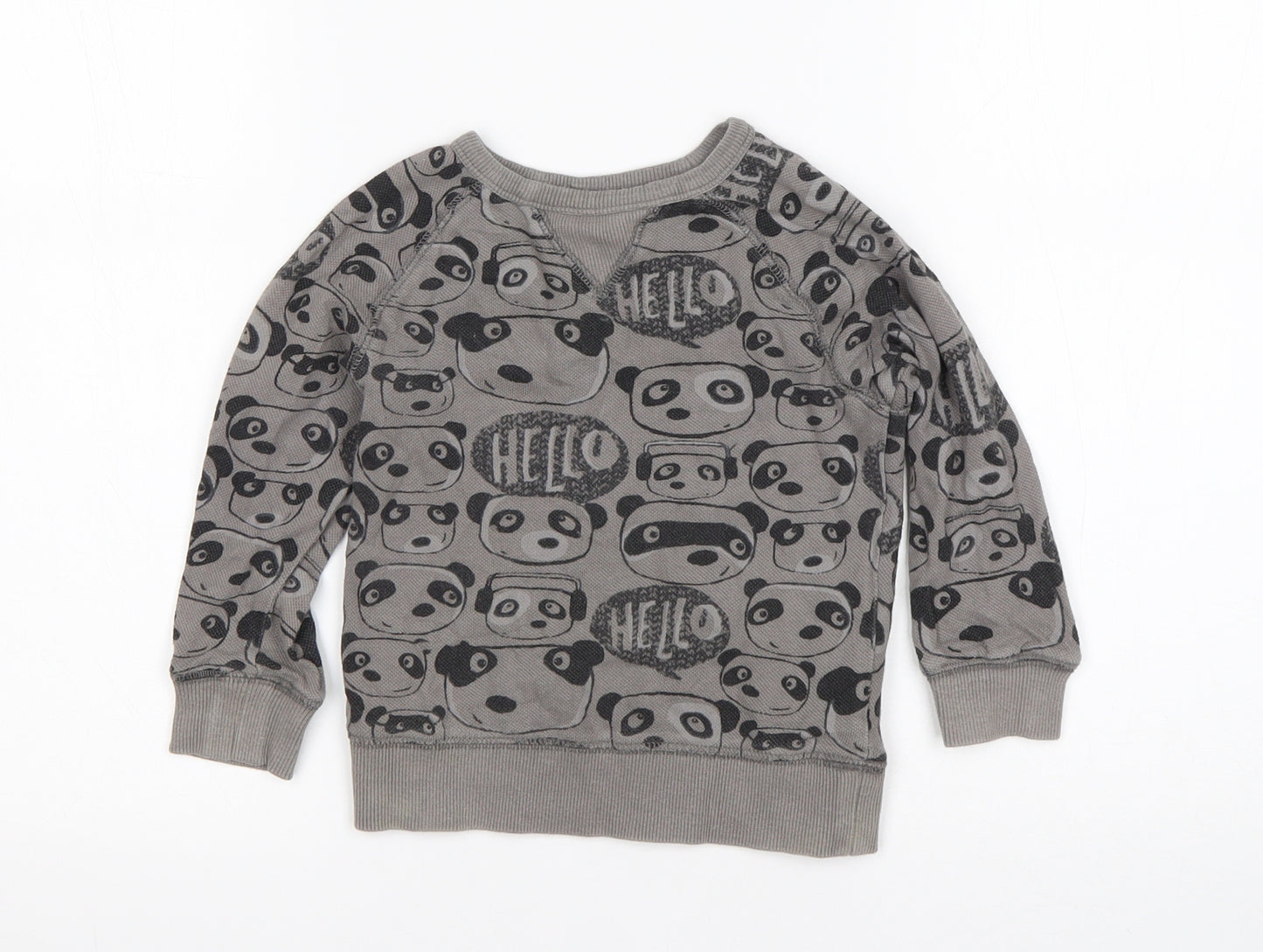 NEXT Boys Multicoloured Animal Print Cotton Pullover Jumper Size 18-24 Months
