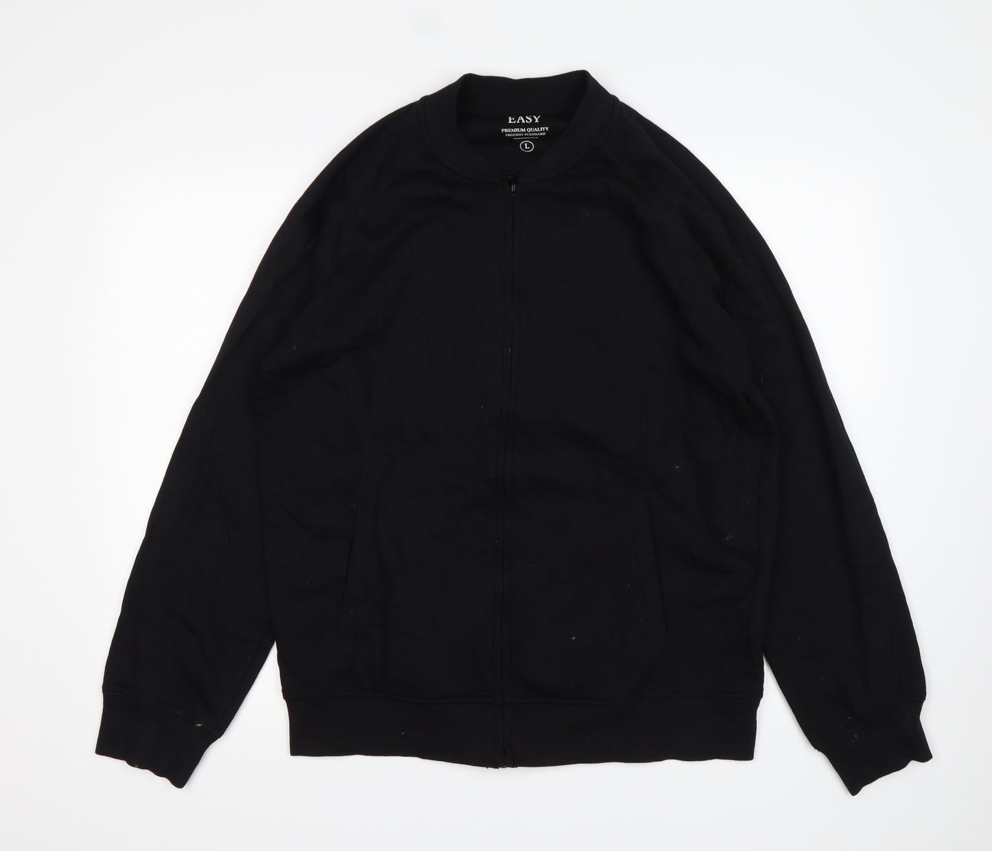 Easy Mens Black   Bomber Jacket Jacket Size L