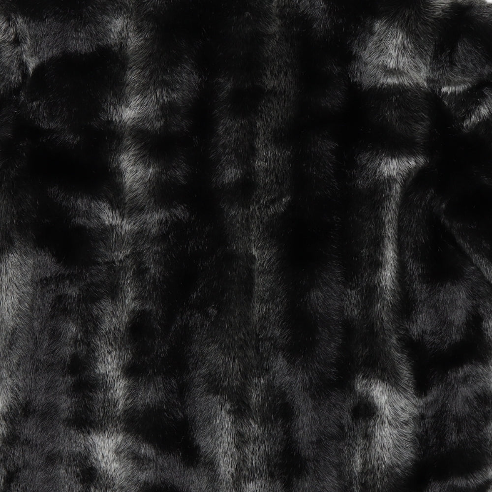 Roman Womens Black   Overcoat Coat Size M   - Fur Coat