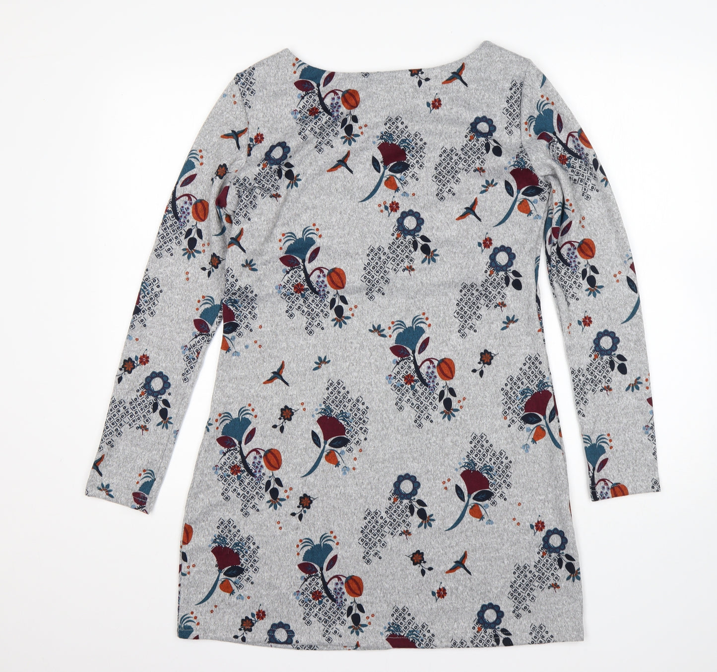 Lily & Me Womens Multicoloured Floral Polyester Jumper Dress  Size 10  Round Neck
