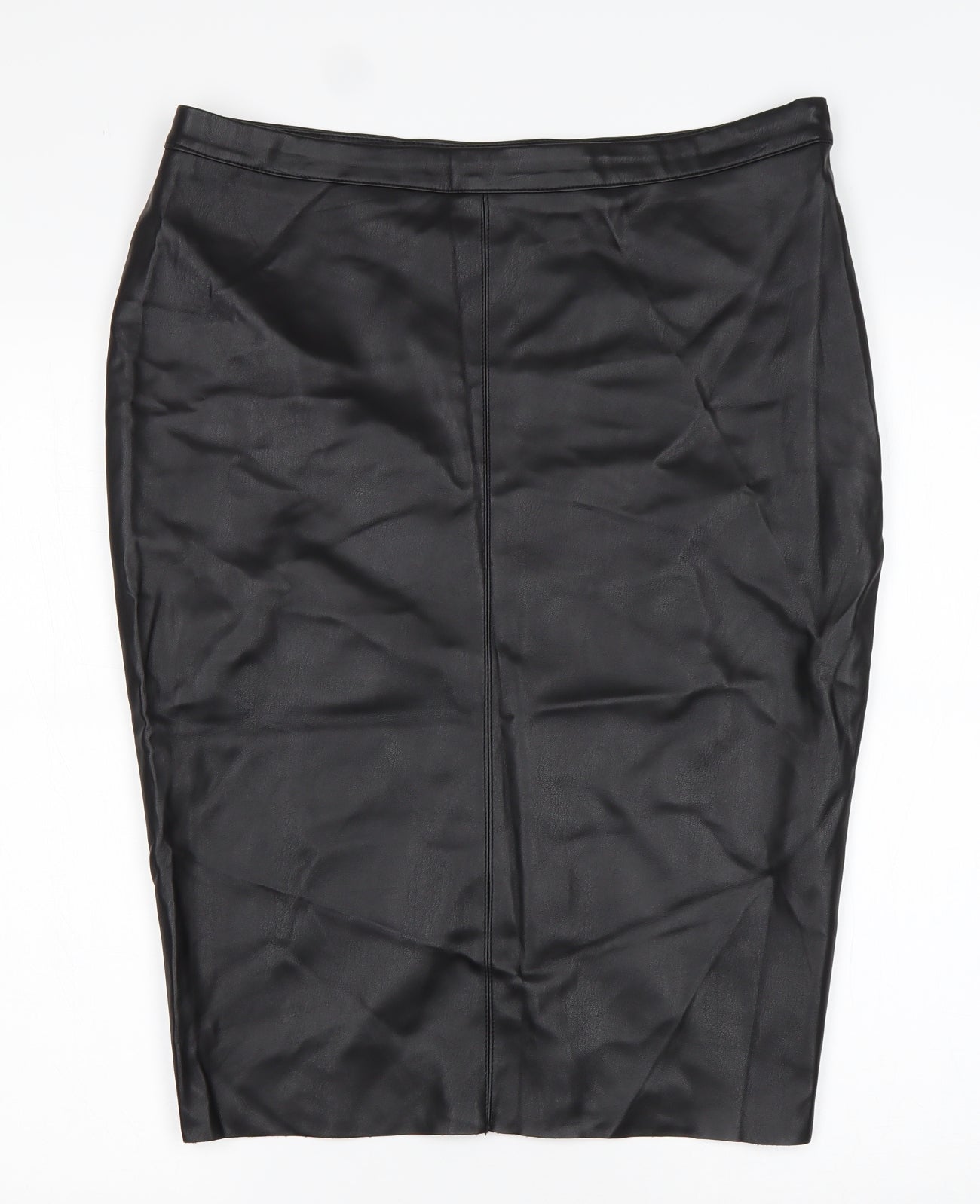Primark Womens Black  Polyester Straight & Pencil Skirt Size 16