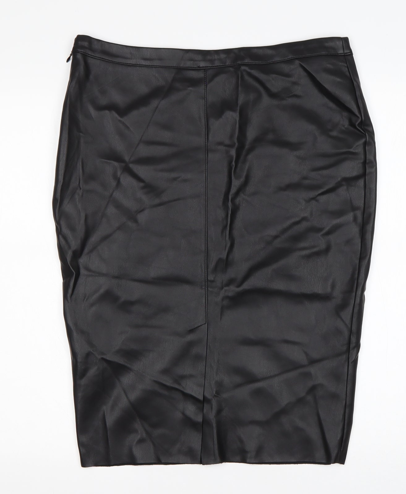 Primark Womens Black  Polyester Straight & Pencil Skirt Size 16