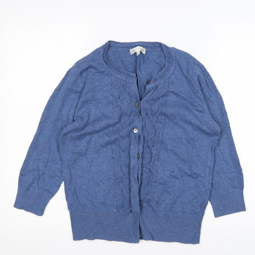 RJR.John Rocha Womens Blue Round Neck   Cardigan Jumper Size 10