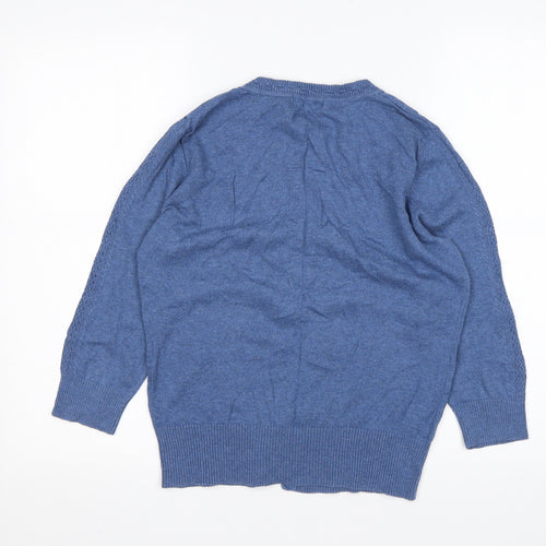 RJR.John Rocha Womens Blue Round Neck   Cardigan Jumper Size 10