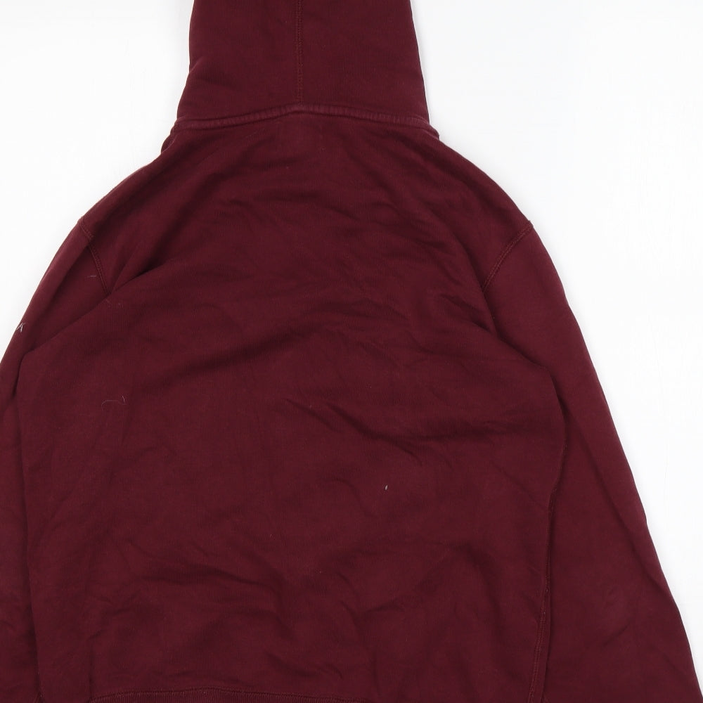 Converse Womens Purple  Cotton Full Zip Hoodie Size L