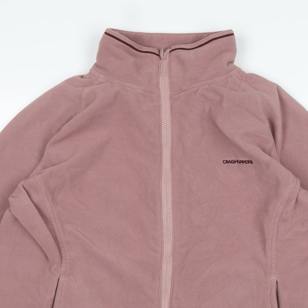 Craghoppers Womens Pink  Polyester Full Zip Sweatshirt Size 14