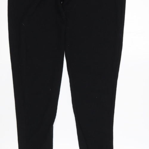 PRETTYLITTLETHING Womens Black   Jogger Leggings Size 10 L33 in