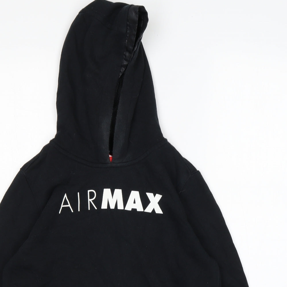 Nike Boys Black  Cotton Pullover Hoodie Size 14 Years