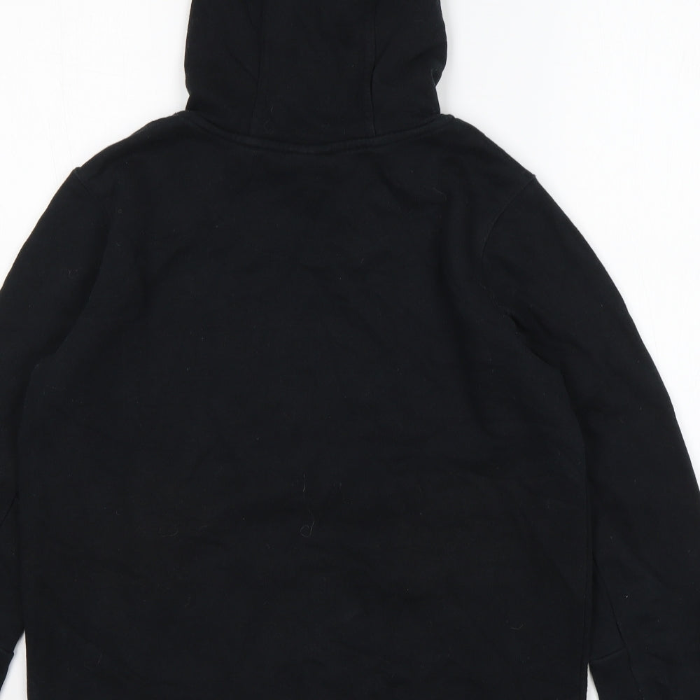 Nike Boys Black  Cotton Pullover Hoodie Size 14 Years