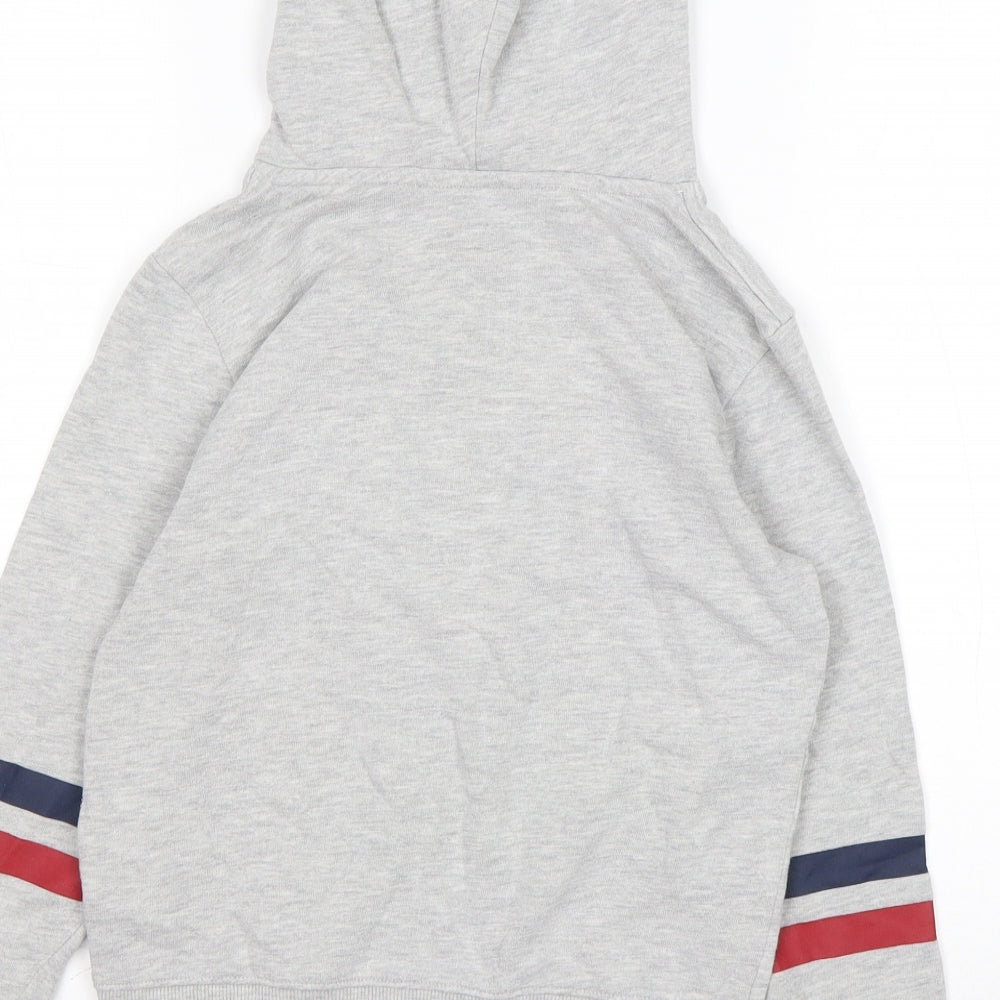 H&M Girls Grey  Cotton Pullover Hoodie Size 7-8 Years