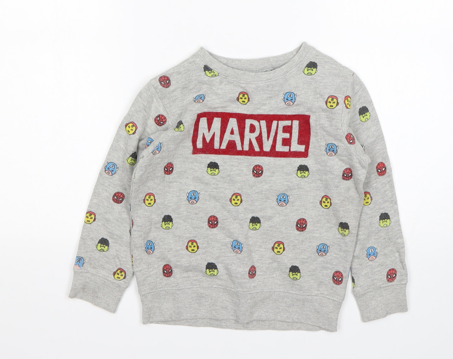 NEXT Boys Multicoloured  Cotton Pullover Sweatshirt Size 4-5 Years   - Marvel