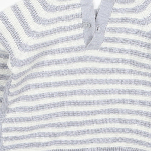 Bonjour Bebe Boys Grey Striped Acrylic Pullover Jumper Size 3-6 Months  Pullover - Stars