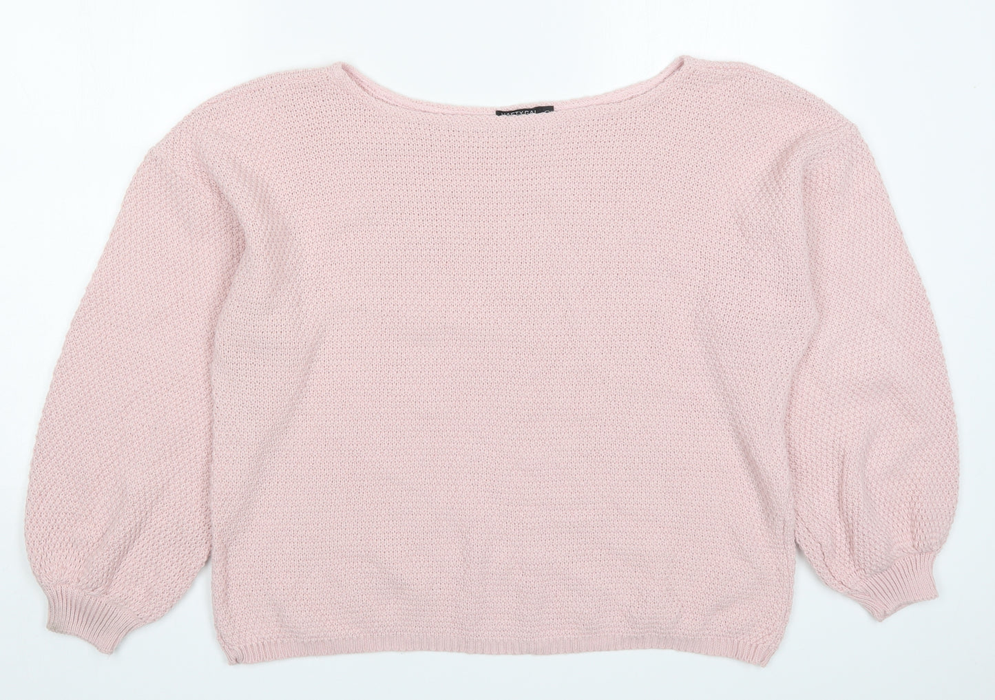 Nasty Gal Womens Pink Round Neck  Acrylic Pullover Jumper Size 10