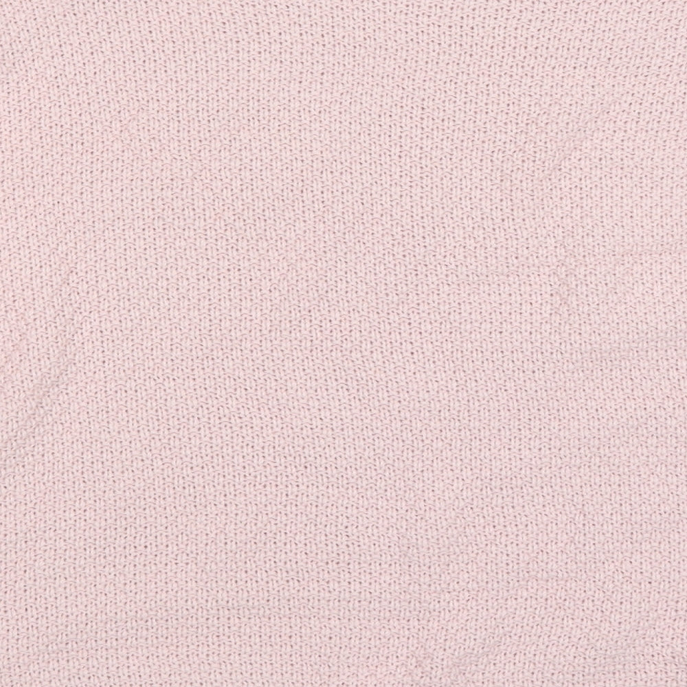 Nasty Gal Womens Pink Round Neck  Acrylic Pullover Jumper Size 10