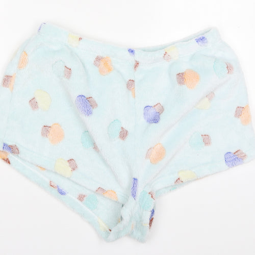 Preworn Womens Blue Spotted Cotton Mom Shorts Size 2XL  Regular  - Cupcake Print Pyjama Pants