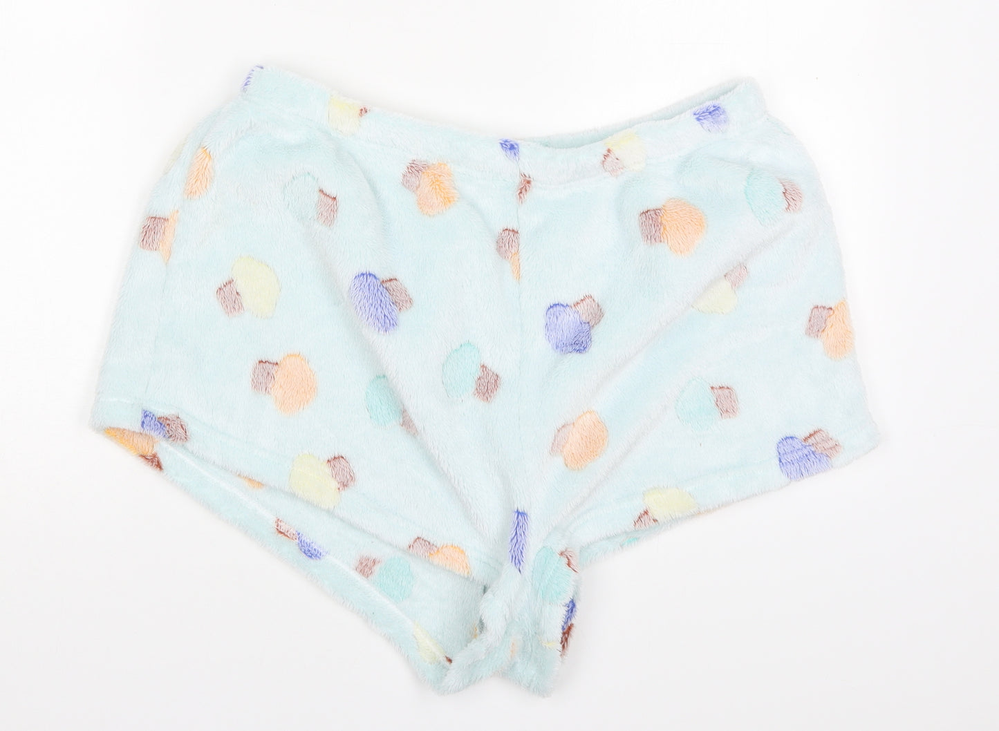 Preworn Womens Blue Spotted Cotton Mom Shorts Size 2XL  Regular  - Cupcake Print Pyjama Pants