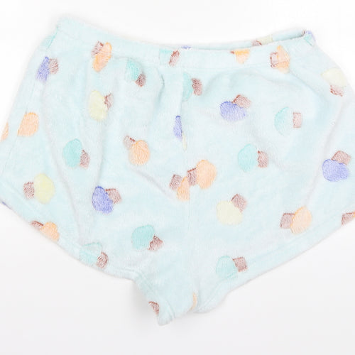 Preworn Womens Blue Spotted Cotton Mom Shorts Size 2XL  Regular  - Cupcake Print Pyjama Pants