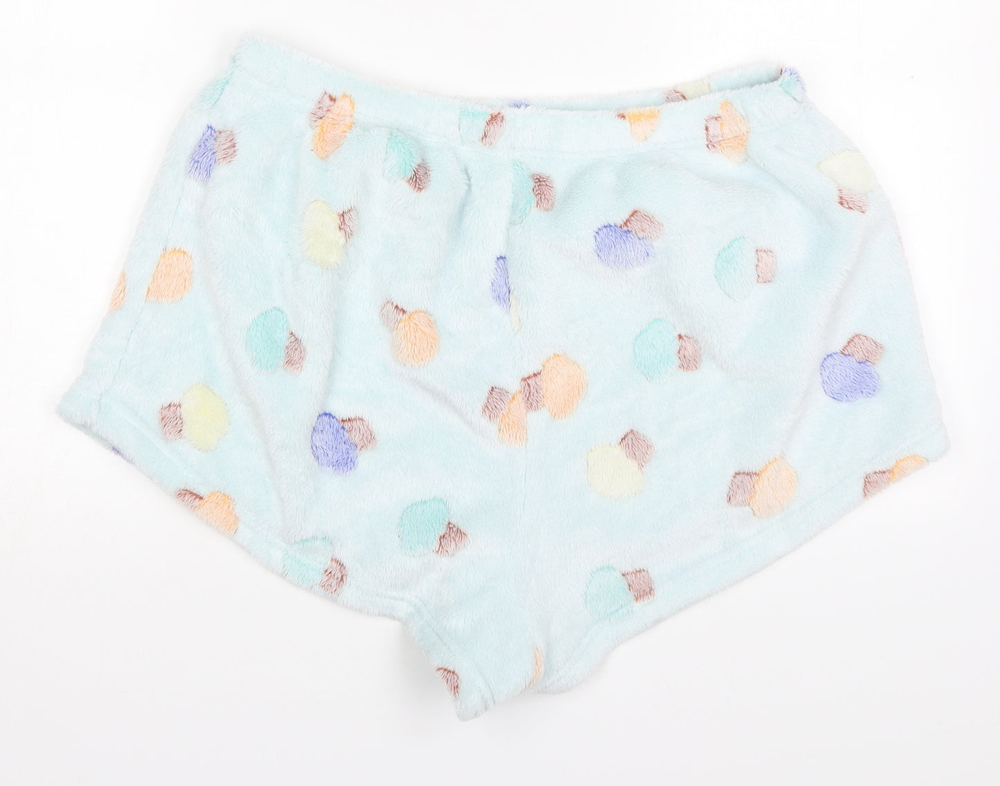 Preworn Womens Blue Spotted Cotton Mom Shorts Size 2XL  Regular  - Cupcake Print Pyjama Pants