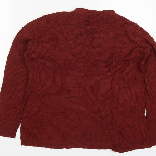 TU Womens Red Round Neck  Viscose Pullover Jumper Size 16