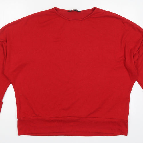 Dorothy Perkins Womens Red  Polyester Pullover Sweatshirt Size 16  Pullover