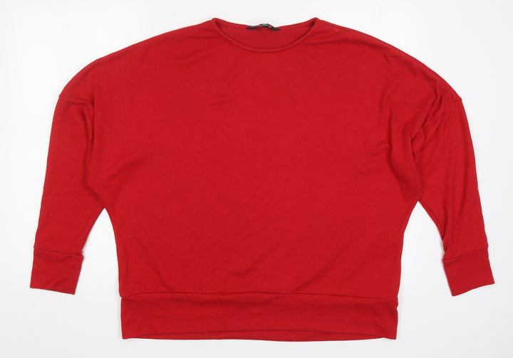 Dorothy Perkins Womens Red Polyester Pullover Sweatshirt Size 16 Pullover