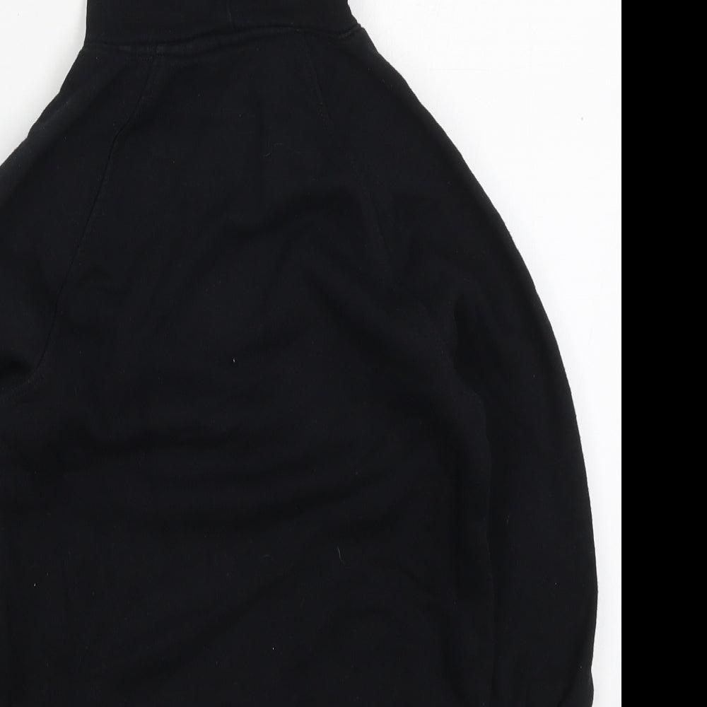 Zara Girls Black  Cotton Pullover Hoodie Size 7 Years  Pullover - Kiss Me I'm Pink Panther