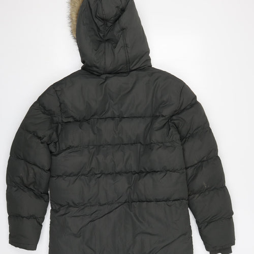 Fluid Mens Green   Quilted Coat Size S  Zip