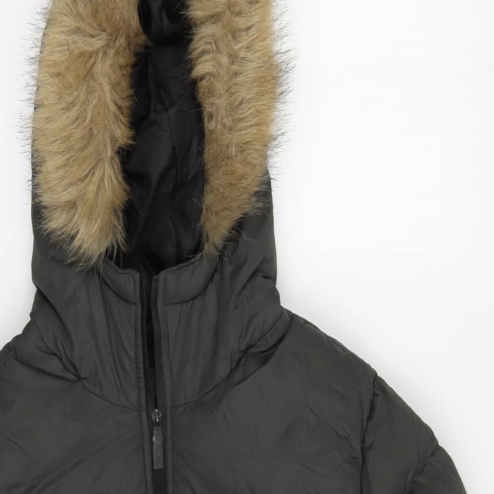 Fluid Mens Green   Quilted Coat Size S  Zip