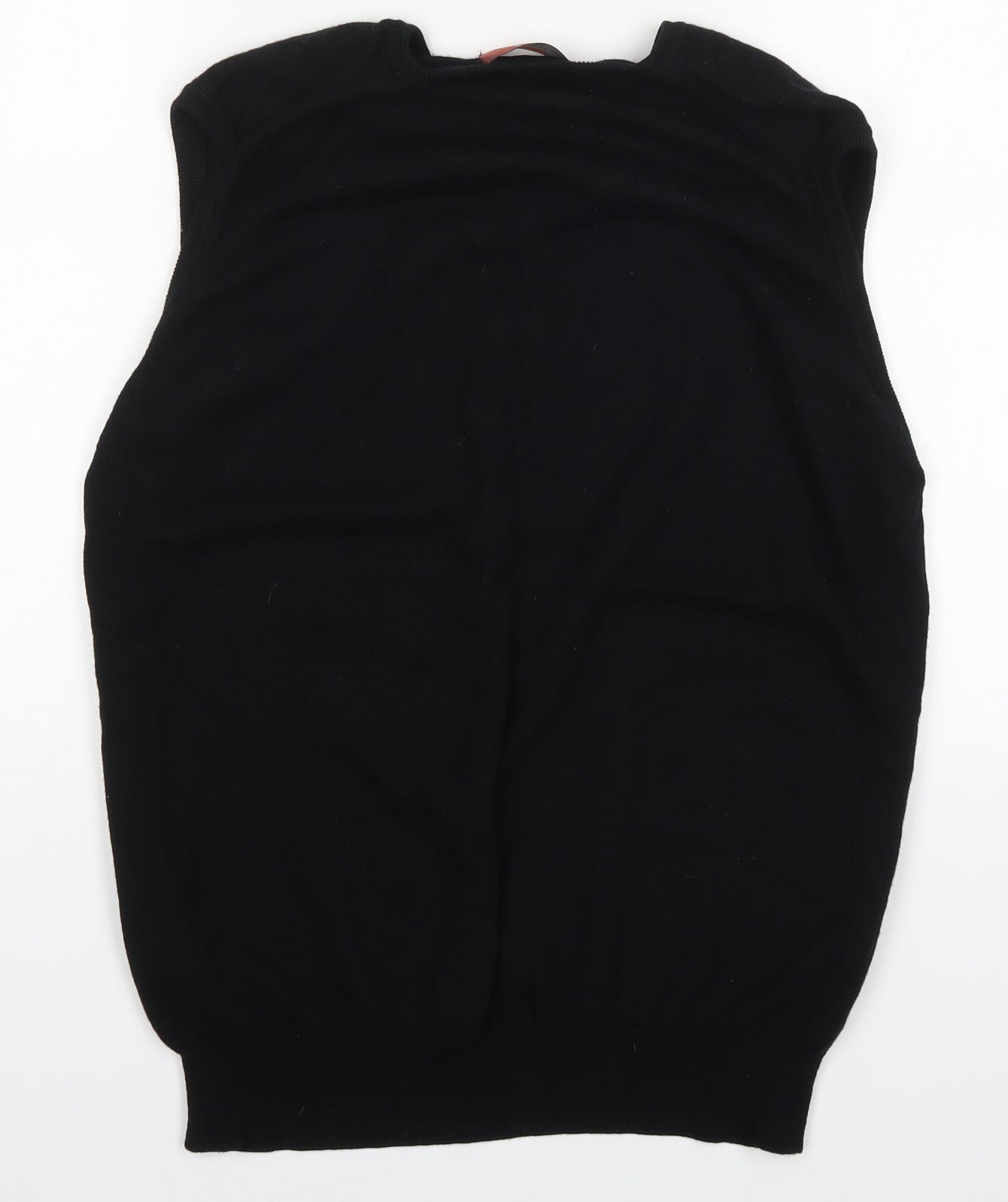 Marks and Spencer Womens Black V-Neck  Wool Vest Jumper Size L