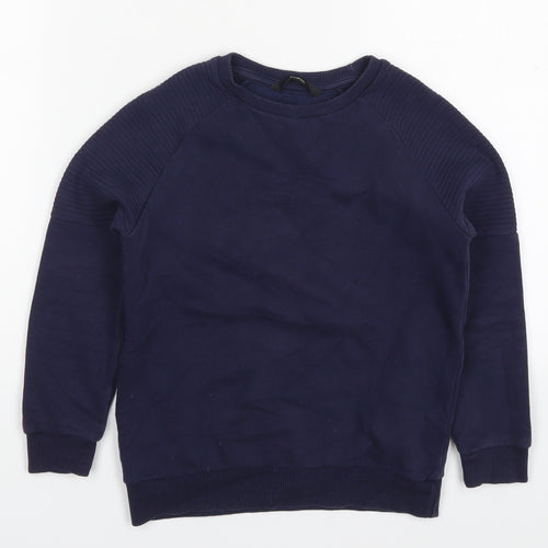 George Boys Blue  Cotton Pullover Sweatshirt Size 7-8 Years  Pullover