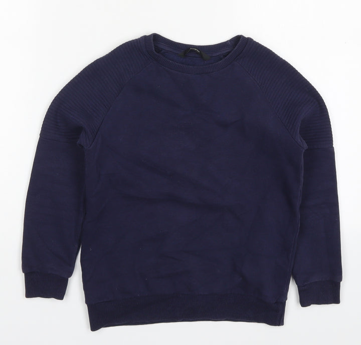 George Boys Blue  Cotton Pullover Sweatshirt Size 7-8 Years  Pullover