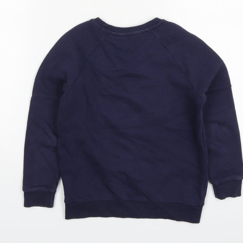 George Boys Blue  Cotton Pullover Sweatshirt Size 7-8 Years  Pullover