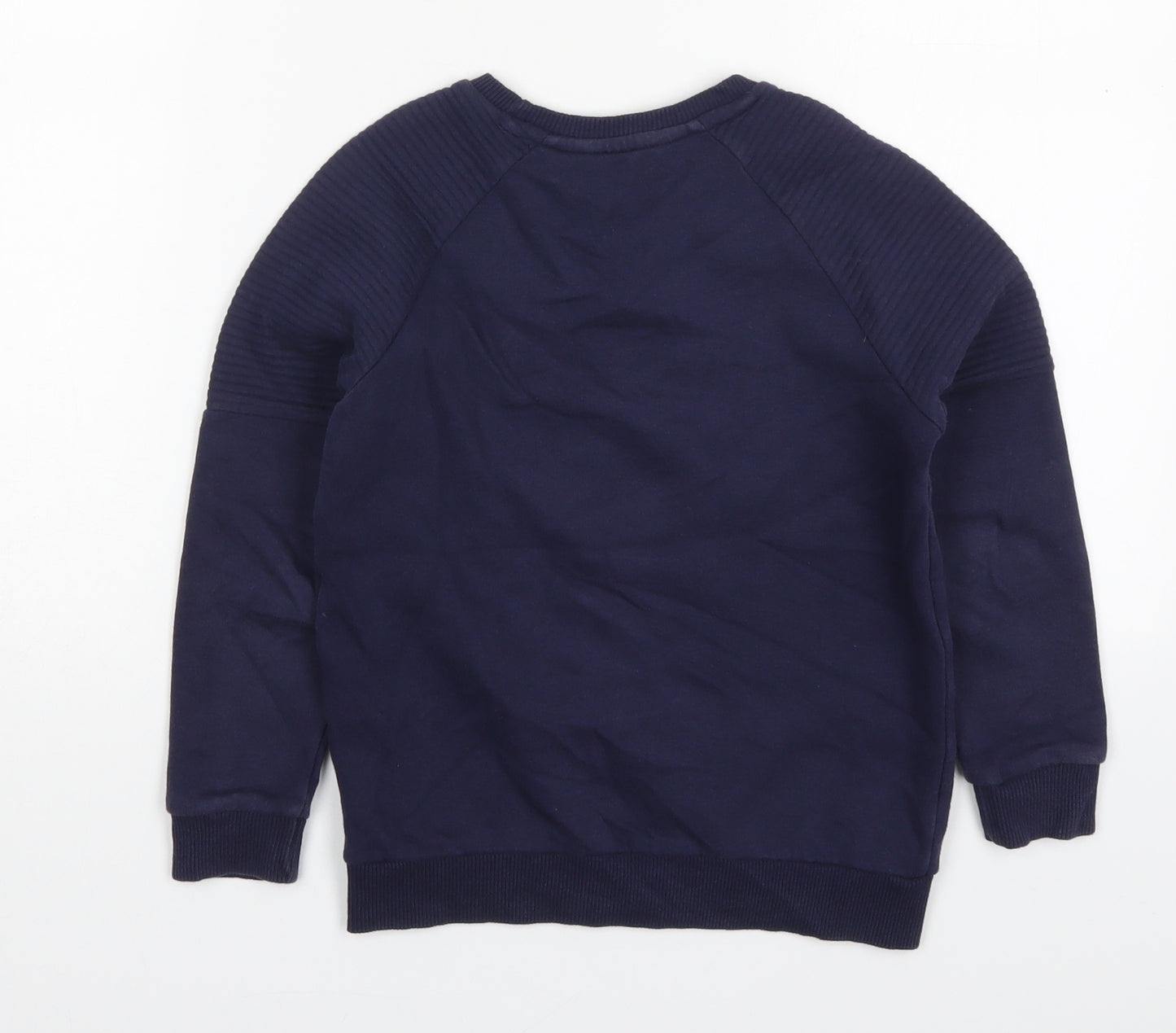George Boys Blue  Cotton Pullover Sweatshirt Size 7-8 Years  Pullover