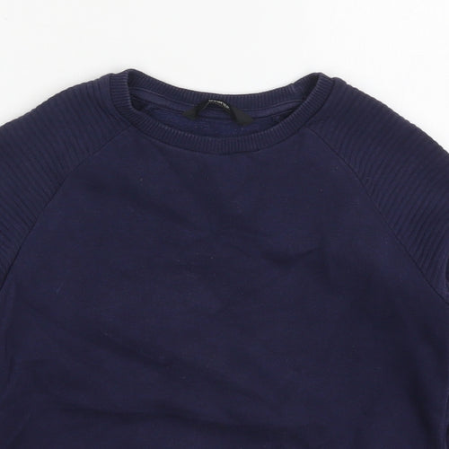 George Boys Blue  Cotton Pullover Sweatshirt Size 7-8 Years  Pullover