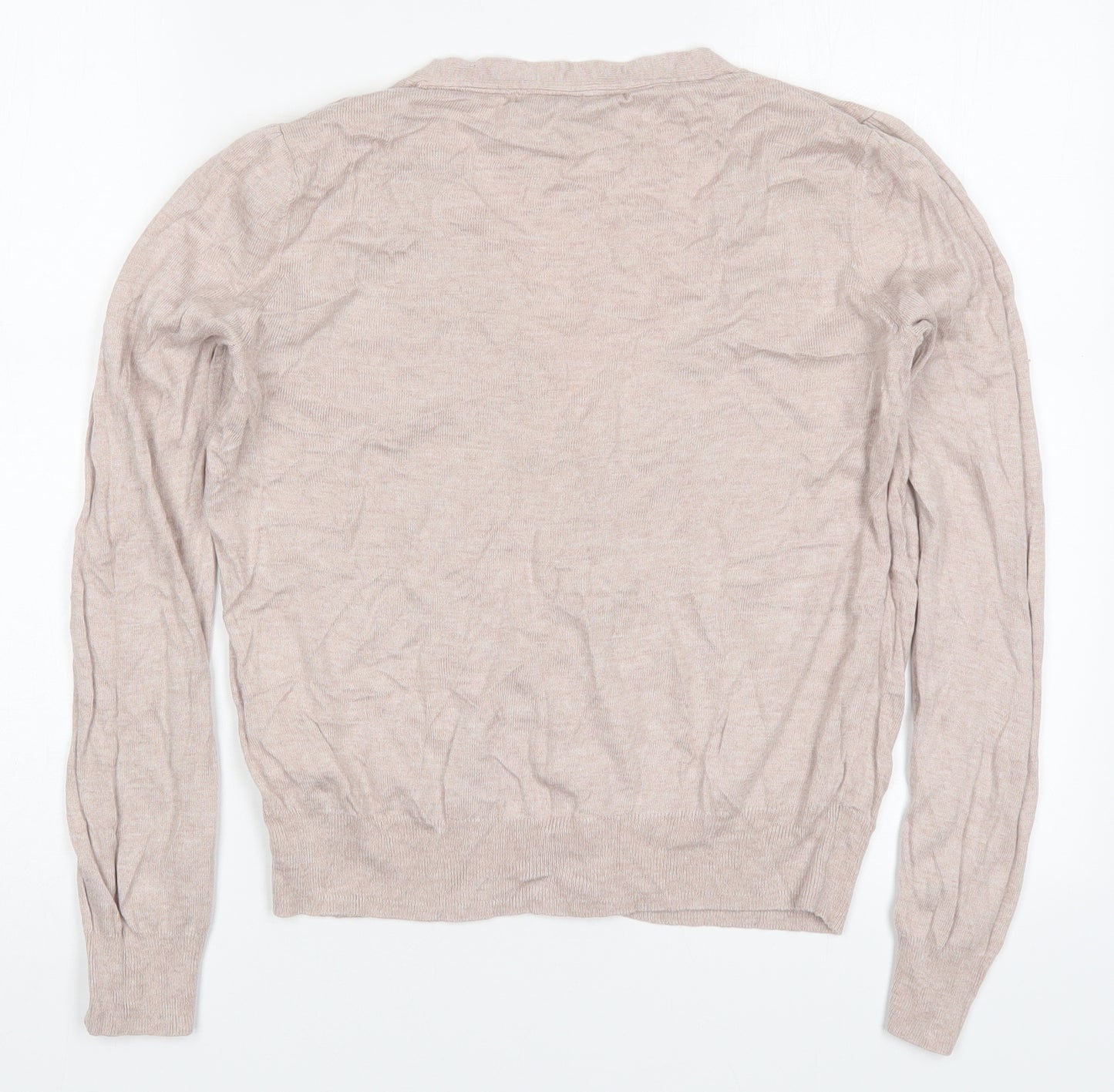 Definitions Womens Pink V-Neck  Nylon Cardigan Jumper Size 12   - Birds