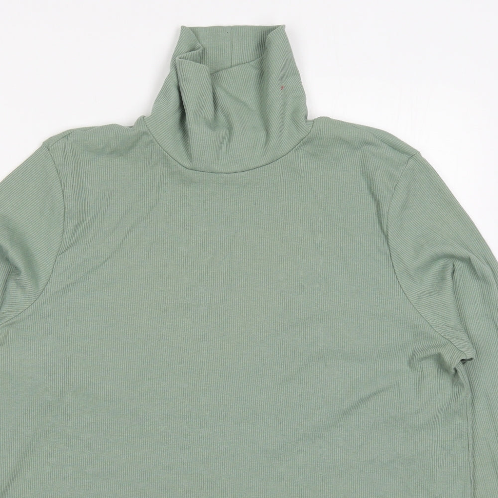 George Womens Green  Cotton Basic T-Shirt Size 22 High Neck