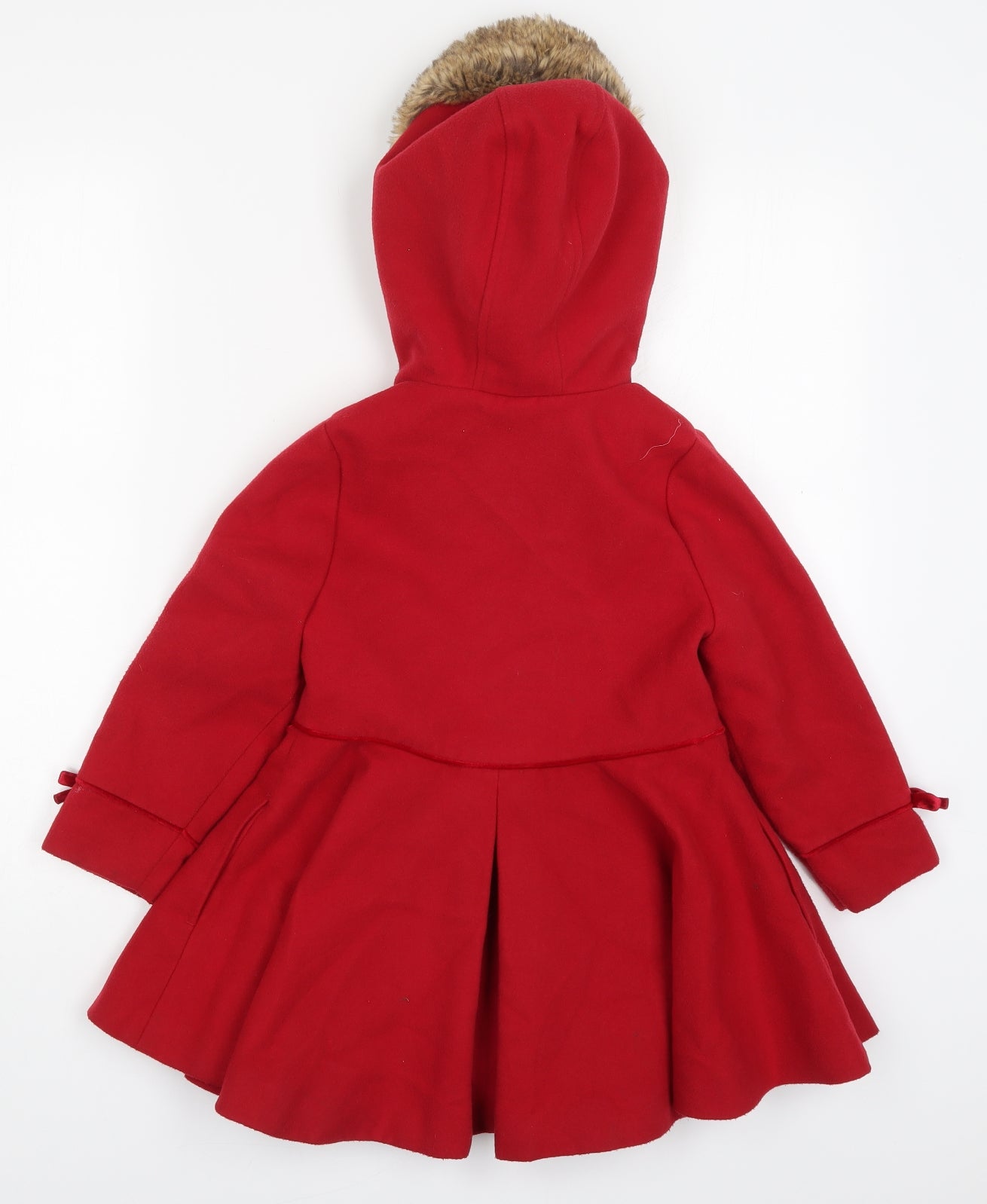 F&F Girls Red   Pea Coat Coat Size 5-6 Years  Button